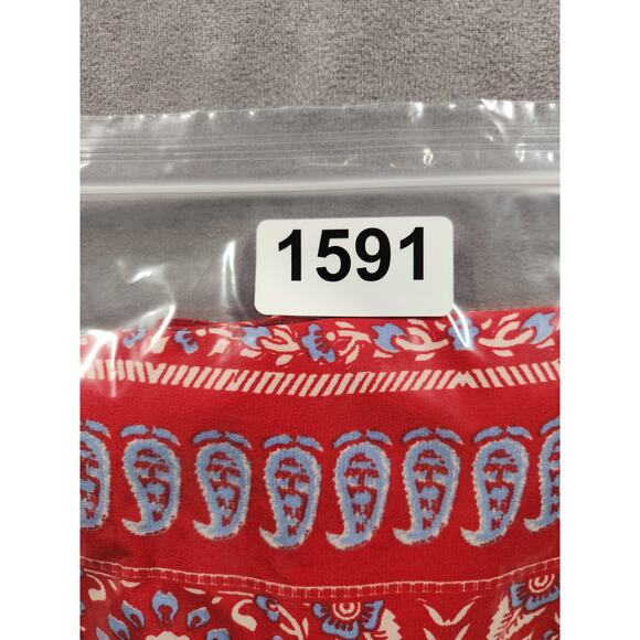 Anthropologie Vanessa Virginia Dress Size 0 Red Boho 100% Silk Isabelle Floral - Picture 12 of 12